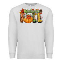 Dove Grey Welcome Fall Premium Sweatshirt - NancyCooperArtShop
