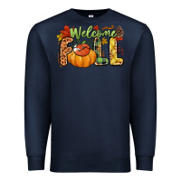 Navy Welcome Fall Premium Sweatshirt - NancyCooperArtShop
