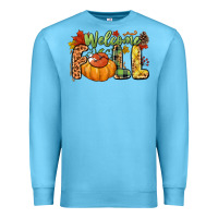 Ocean Blue Welcome Fall Premium Sweatshirt - NancyCooperArtShop