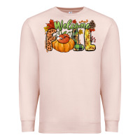Pale Pink Welcome Fall Premium Sweatshirt - NancyCooperArtShop