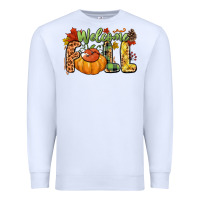 White Welcome Fall Premium Sweatshirt - NancyCooperArtShop