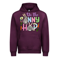 Mauve Wine Do the bunny hop Easter Urban Hoodie - OliviaCreatesArt