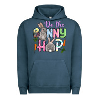 Pigment Midnight Navy Do the bunny hop Easter Urban Hoodie - OliviaCreatesArt