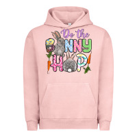 Pigment Salmon Do the bunny hop Easter Urban Hoodie - OliviaCreatesArt