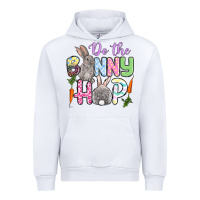 White Do the bunny hop Easter Urban Hoodie - OliviaCreatesArt
