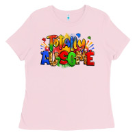 Bubblegum Pink totally ausome autism Ladies Tee - Zillion Design Studio