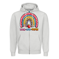 Dove Grey teach love inspire rainbow Zipper Hoodie - Artiststas