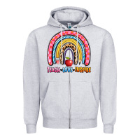 Heather Grey teach love inspire rainbow Zipper Hoodie - Artiststas