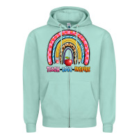 Seafoam teach love inspire rainbow Zipper Hoodie - Artiststas
