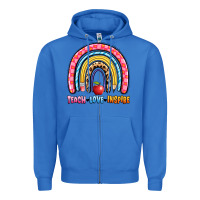 True Royal teach love inspire rainbow Zipper Hoodie - Artiststas