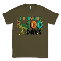 Army Green i survived 100 days Classic Tee - MaliasSmallBusiness
