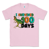 Bubblegum Pink i survived 100 days Classic Tee - MaliasSmallBusiness