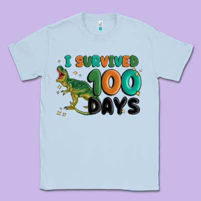 I Survived 100 Days Classic Tee Designed By Maliassmallbusiness