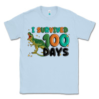 Dusty Blue i survived 100 days Classic Tee - MaliasSmallBusiness
