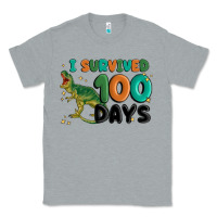 Heather Grey i survived 100 days Classic Tee - MaliasSmallBusiness