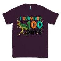 Plum i survived 100 days Classic Tee - MaliasSmallBusiness