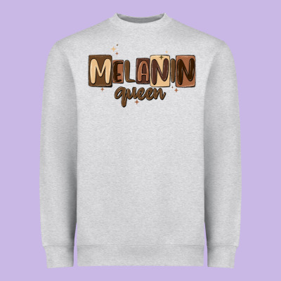 Melanin Queen Heavyweight Sweatshirt Designed By Maliassmallbusiness