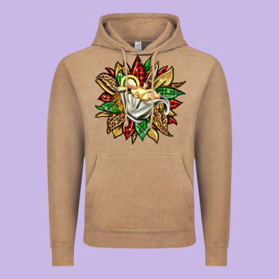 Christmas Baby Jesus Sunflower Vintage Hoodie Designed By Jasminsmagicworld