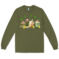 Army Green patricks day coffee Long Sleeve Tee - MaliasSmallBusiness