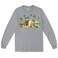 Heather Grey patricks day coffee Long Sleeve Tee - MaliasSmallBusiness