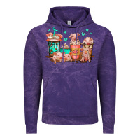 Cloud Purple cute pigs coffee Vintage Hoodie - Jasminsmagicworld