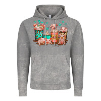 Cloud Rock cute pigs coffee Vintage Hoodie - Jasminsmagicworld