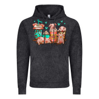 Vintage Black cute pigs coffee Vintage Hoodie - Jasminsmagicworld