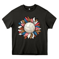Asphalt volleyball sunflower Heavy Core Tee - HRA Design Shop