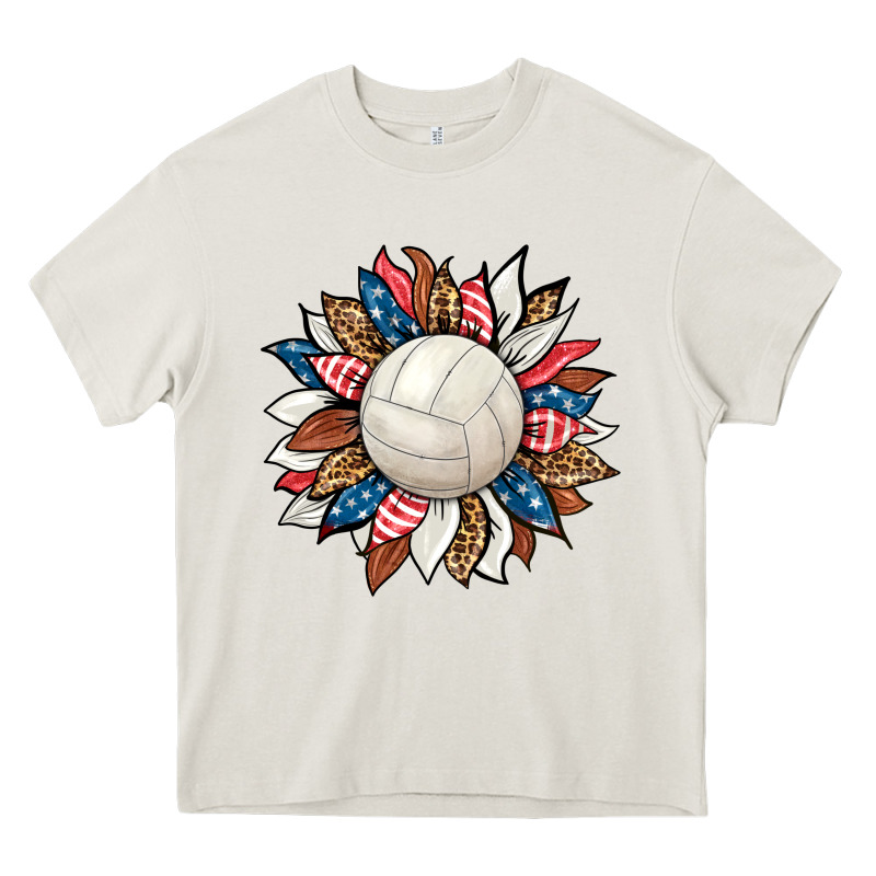 Volleyball Sunflower Heavy Core Tee by HRA Design Shop | Teevron
