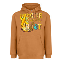 Meerkat Give Cancer the boot Childhood Cancer Heavyweight Hoodie - NancyCooperArtShop