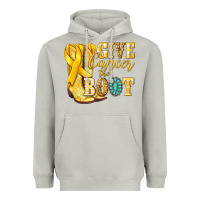 Moon Dust Give Cancer the boot Childhood Cancer Heavyweight Hoodie - NancyCooperArtShop