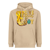 Give Cancer The Boot Childhood Cancer Heavyweight Hoodie | Teevron