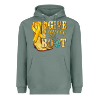 Sage Give Cancer the boot Childhood Cancer Heavyweight Hoodie - NancyCooperArtShop