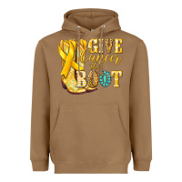 Toasted Coconut Give Cancer the boot Childhood Cancer Heavyweight Hoodie - NancyCooperArtShop