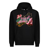 Black Desert dreamer Cowgirl boots hat Premium Hoodie - HowdyJamesFarm