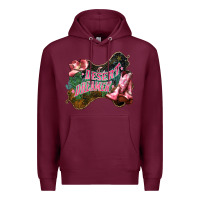 Burgundy Desert dreamer Cowgirl boots hat Premium Hoodie - HowdyJamesFarm