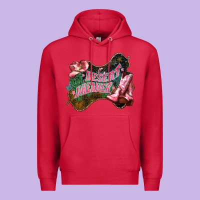 Desert Dreamer Cowgirl Boots Hat Premium Hoodie Designed By Howdyjamesfarm