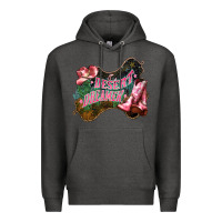 Charcoal Heather Desert dreamer Cowgirl boots hat Premium Hoodie - HowdyJamesFarm