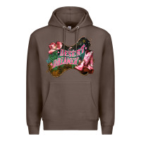 Coffee Desert dreamer Cowgirl boots hat Premium Hoodie - HowdyJamesFarm