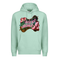 Seafoam Desert dreamer Cowgirl boots hat Premium Hoodie - HowdyJamesFarm