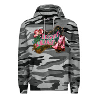 Slate Camo Desert dreamer Cowgirl boots hat Premium Hoodie - HowdyJamesFarm