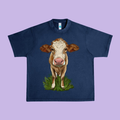 Simmental Heifer Urban Heavy Tee Designed By Lillyallendesigns