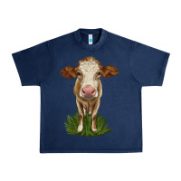 Navy simmental heifer Urban Heavy Tee - LillyAllenDesigns