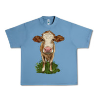 Pebble Blue simmental heifer Urban Heavy Tee - LillyAllenDesigns