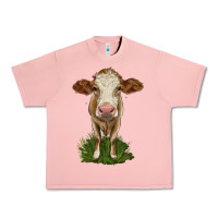 Salmon simmental heifer Urban Heavy Tee - LillyAllenDesigns