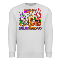 Dove Grey happy hallothanksmas coffee cups Premium Sweatshirt - texasbilliewilder
