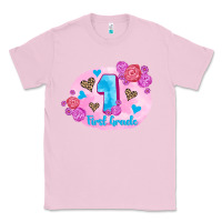 Bubblegum Pink back to school flowers first grade 3200x2400 Classic Tee - AdoDesignShop