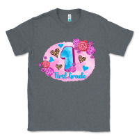 Charcoal Heather back to school flowers first grade 3200x2400 Classic Tee - AdoDesignShop
