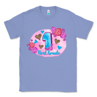 Colony Blue back to school flowers first grade 3200x2400 Classic Tee - AdoDesignShop