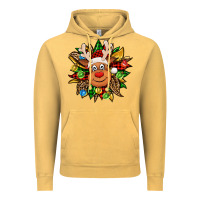Vintage Mustard Christmas reindeer sunflower Vintage Hoodie - Jasminsmagicworld